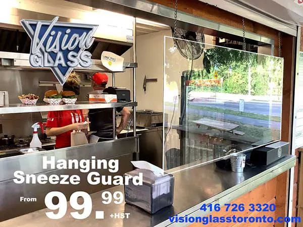 hanging sneeze guard 