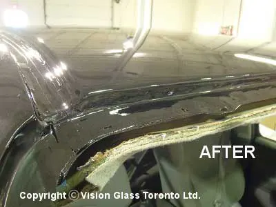 windshield pinchweld after repair