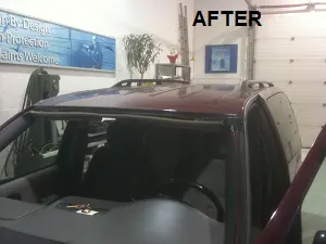 rust damage repaired after Vision glass