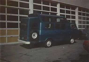 vista van with bathroom in the back